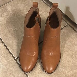 Madewell 7.5 Tan Leather Ankle Boots